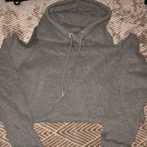 hollister cold shoulder hoodie